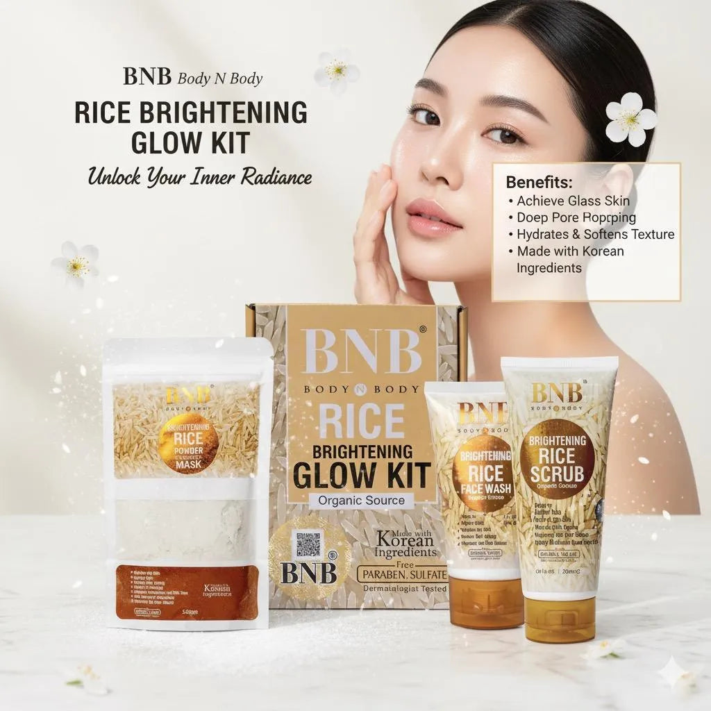 BNB 4in1 Rice Brightening Glow Kit – Organic