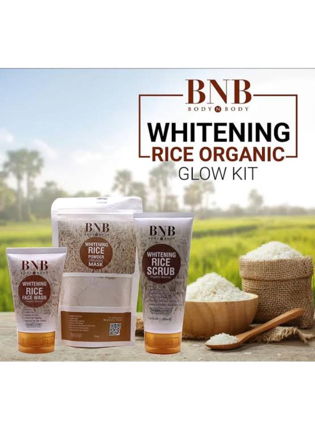 BNB 4in1 Rice Brightening Glow Kit – Organic