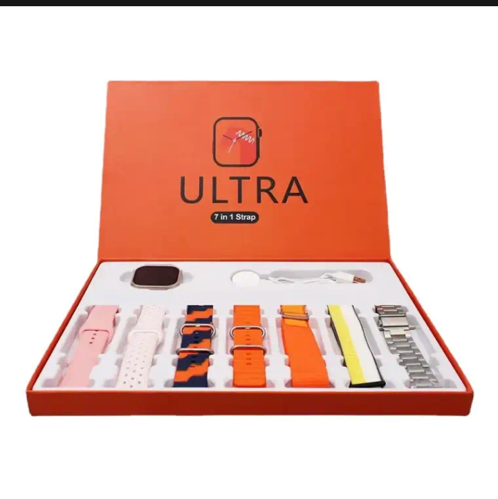 Ultra Smart Watch Bundle with 7-in-1 Interchangeable Straps