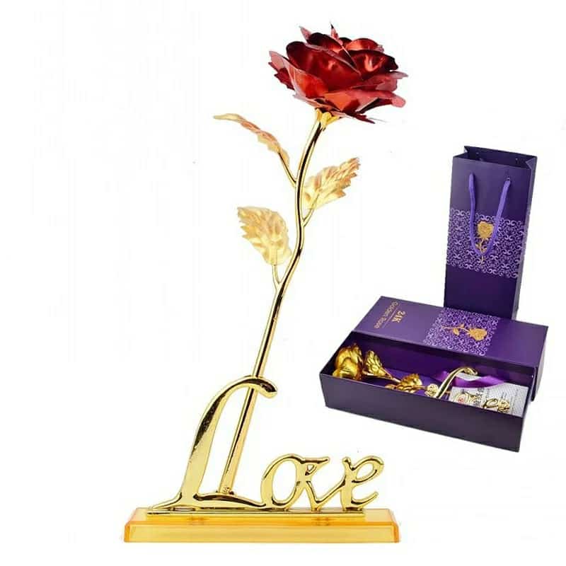 24k Gold Plated Rose (With Love Holder Box)