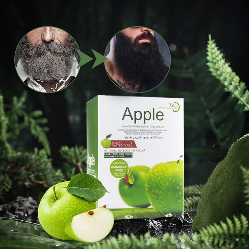 Apple Ammonia-Free Black Hair Shampoo (30ml x 10 Sachets)