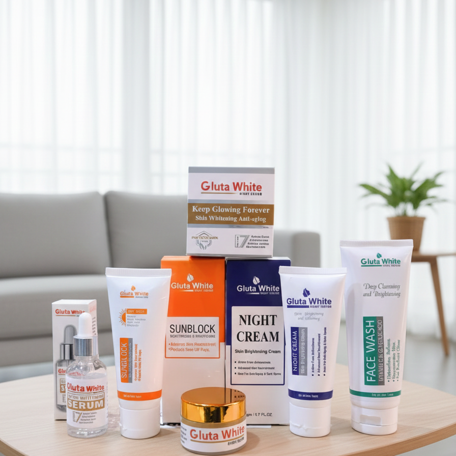 Gluta White 5 Piece Skin Care Set Brightening