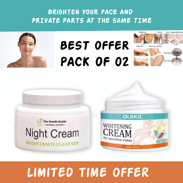Pack Of 02 | The Health Healer Night Cream And Whitening Cream for Private Areas