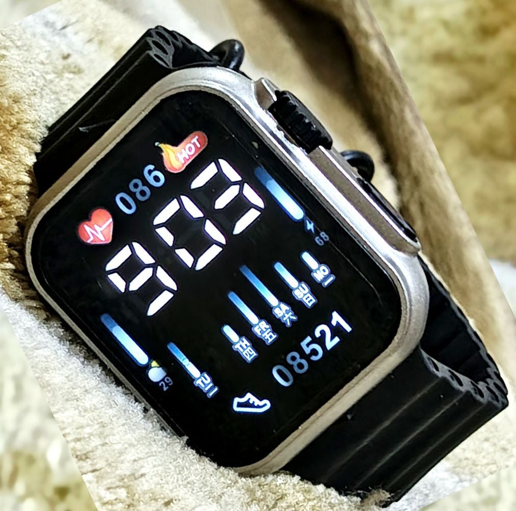 Black Stylish LED Digital Watch ( Without Box )